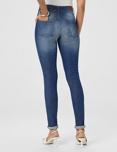 VERO Moda Women's Skinny Jeans (10185565_Dark Blue Denim_27)
