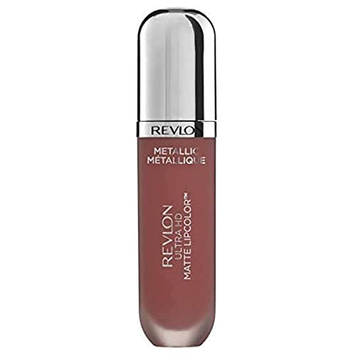 REVLON Ultra HD Metallic Matte Lipcolor, Liquid Lipstick, Gleam