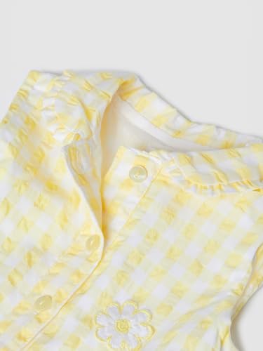 Max Girls Checked A-line Dress (Yellow_2-3 Y)