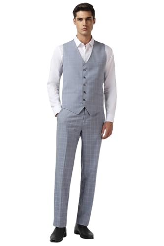 Van Heusen Men's Nylon Three Piece Suit (VHSUFSLFP55076_Grey