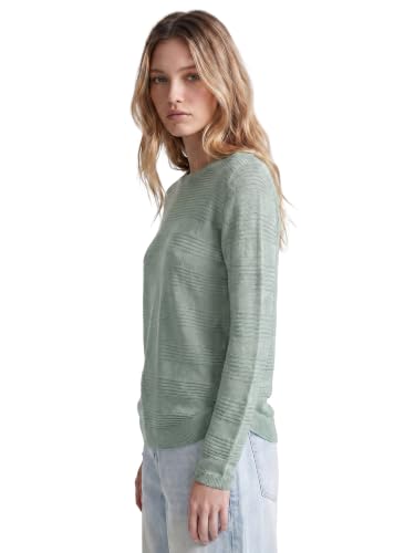 ONLY Women's Striped Regular Fit Green Sweater