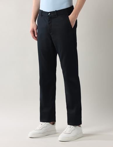 Arrow Sport Men's Textured Autoflex Trousers Navy