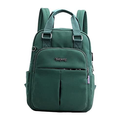 FABLOFT Women Laptop Backpack Lightweight Causal Outdoor Tote Bag Daypack Green