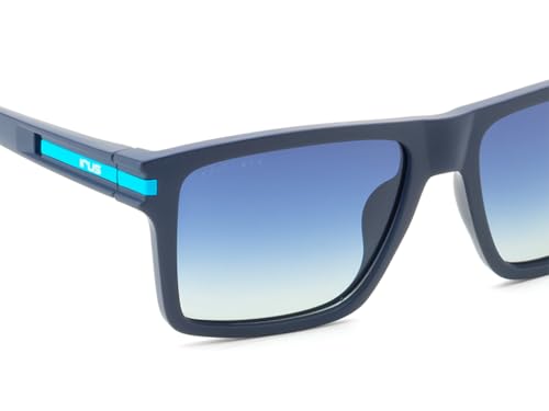 IRUS Men Rectangular sunglasses | 100% UV protection and polarized | Small Size | Blue Polarized Tri Acetate Cellulose lens