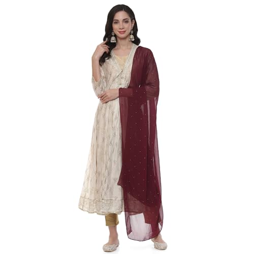 Rangriti Women Polyester Dupatta(RMMGOLDENG18548_FREE_Purple)