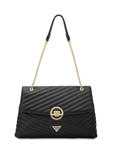 Lavie Signature Women's Denver Quilted Flap Satchel Handbag for Women | Satchel Bag for Work | Ladies purse | Stylish Shoulder Bag | Gift For Women