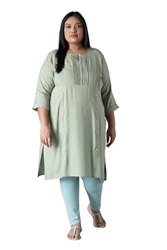 W for Woman Women's Regular Fit Cotton Tights (21AUW60105-215049_Aqua Haze)