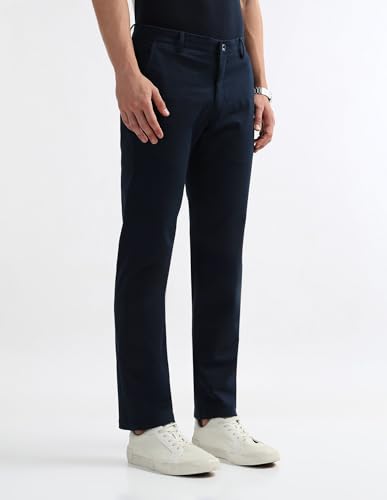Arrow Sports Men's Regular Casual Pants (ASAKTR2603_Navy