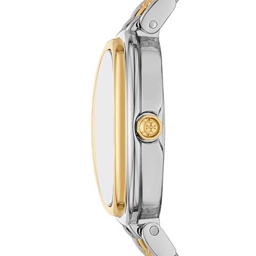 Tory Burch Women's Oval Stainless Steel Bracelet Watch, Two-Tone, Tory & Oval