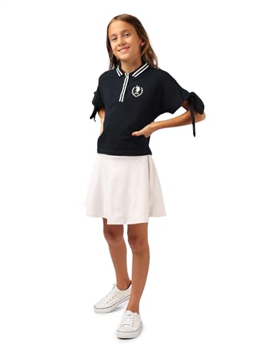 U.S. POLO ASSN. Girl's Regular Fit T-Shirt (UGTSH0434 Blue