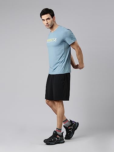 XTEP Black Knitted & Elastic Comfort Traning Long Shorts for Men -XL