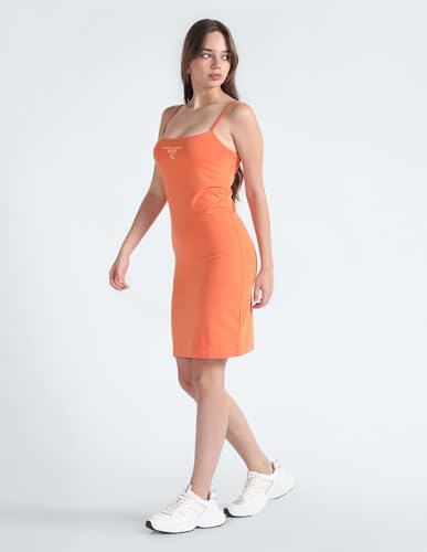 Calvin Klein Womens Orange Color Dress (L)