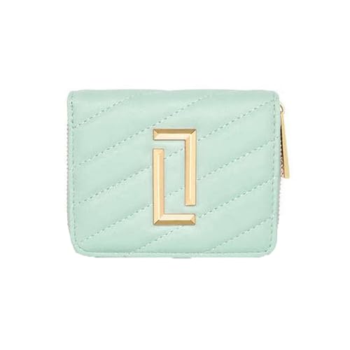 Lavie Zipper Diagonal PU Women's Casual Wear Wallet (Green, Small)