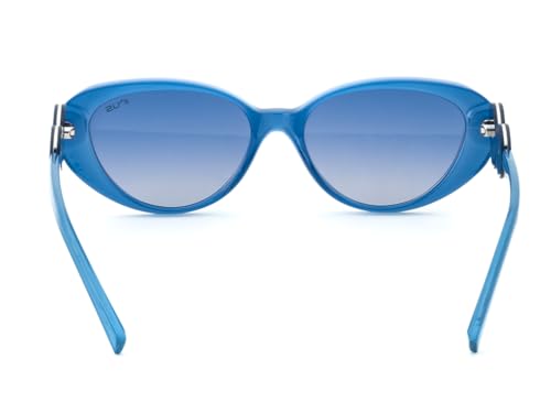 IRUS Women Oval sunglasses | 100% UV protection | Small Size | Blue Gradient Polycarbonate lens