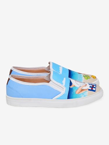 THE QUIRKY NAARI Beach Breeze Slipons For A Stylish Touch | Blue | 7 UK