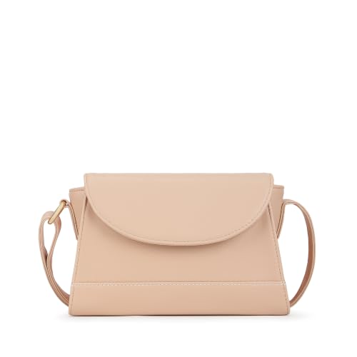 Fastrack Blush Sling Bag for Women | Pink Pebbled Faux Leather Crossbody Sling Bag | Spacious Main Compartment with Organiser Pockets | Magnetic Flap & Zip Closure | Adjustable Buckle Sling Strap