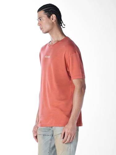 Jack & Jones Men Oversized Orange Tshirt