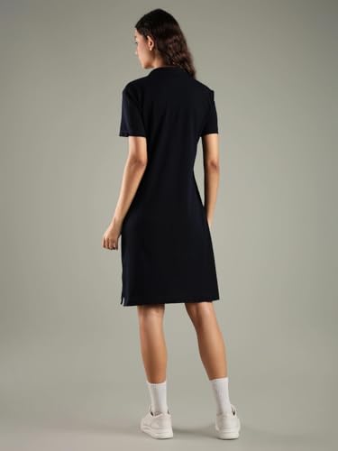 Tommy Hilfiger Cotton Polo Collar T-Shirt Dress Navy