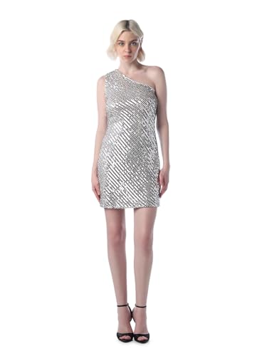 ONLY Women's Embellished Bodycon Silver Dress