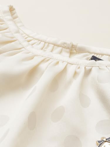Girls White Dots Casual Top