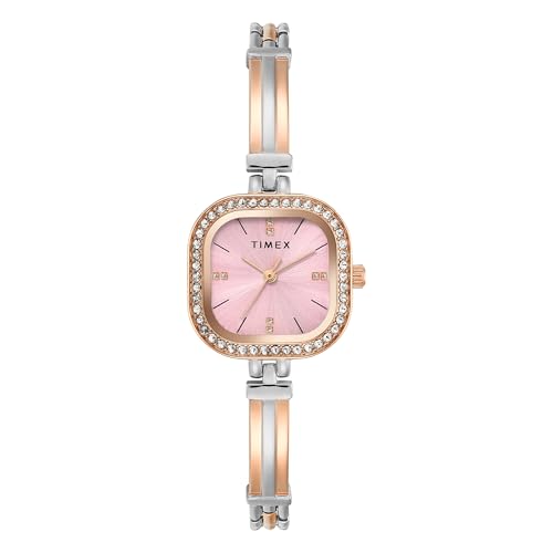 TIMEX Pink Square Dial Analog Women's Watch - TWEL22903
