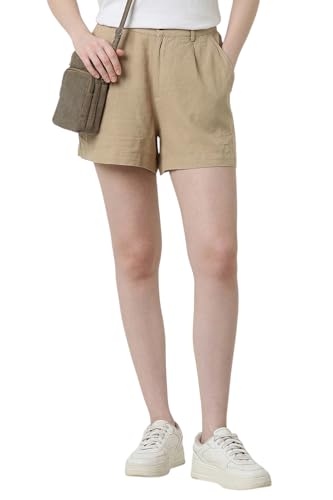 Van Heusen Women Beige Textured Shorts