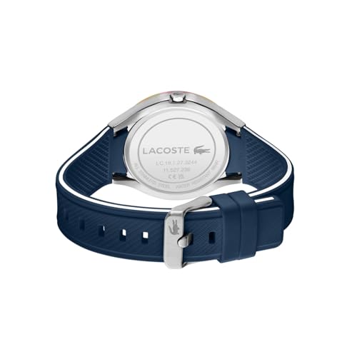 Lacoste Ollie Qtz Basic Blue Round Dial Men's Watch|Silicone Material|Multi Color Band - 2011331