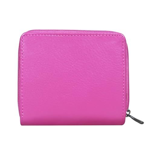 Calfnero Genuine Leather Women's Wallet-Women's Purse (Pink)