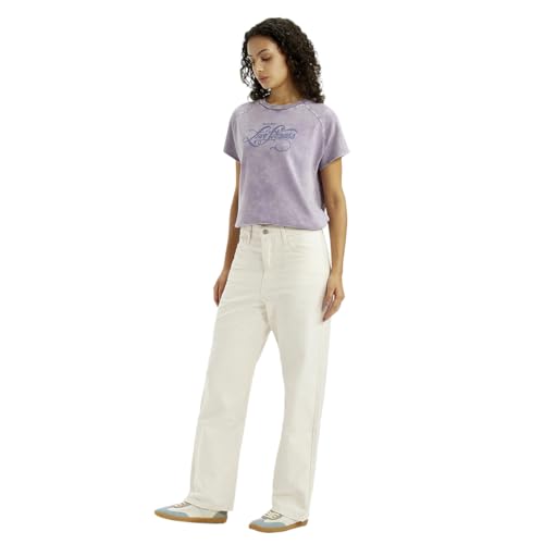 Levi's Women's High Rise Ribcage Straight Fit Off-White Jeans