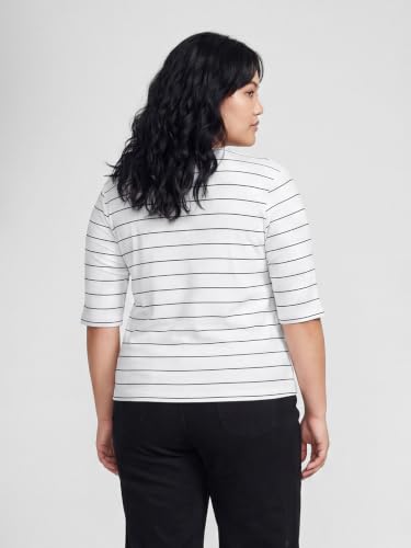 Max Women Striped T-Shirt (White_6XL)