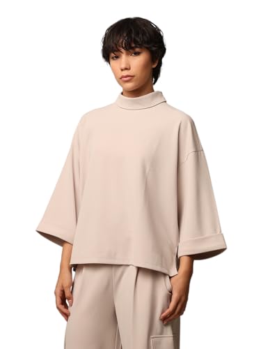 ONLY Women's Oversized Fit Beige Top