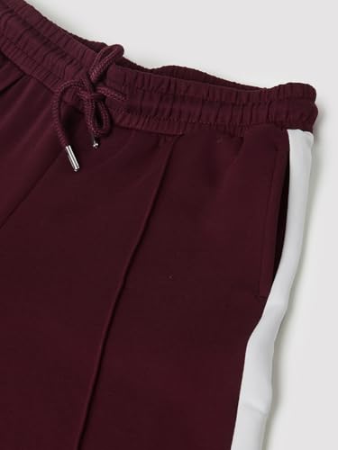 Max Girls Side Taped Wide Leg Trousers(Red_12-14 Y,)