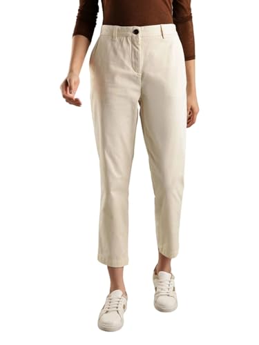 Slim Fit Solid Mid Rise Trouser Cream