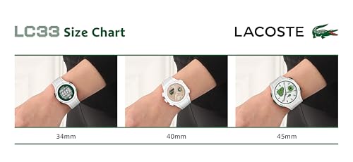 Lacoste LC33 Women’s Analog-Digital Quartz Watch with Chronograph, Alarm and Calendar, Light Blue, 40 MM, Modern