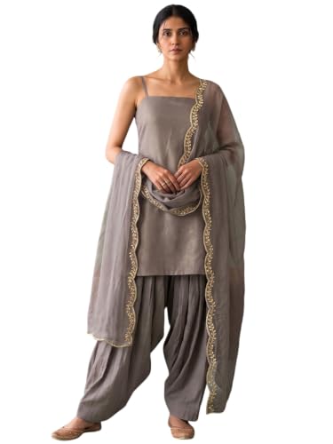 Varanga Women Solid Kurta Set with farsi salwar