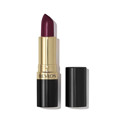 Revlon Super Lustrous Lipstick, High Impact Lipcolor with Moisturizing Creamy Formula, Infused with Vitamin E and Avocado Oil in Plum / Berry, Black Cherry (477)