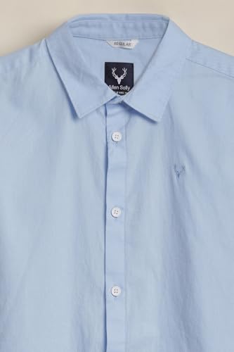 Boys Light Blue Solid Casual Shirt