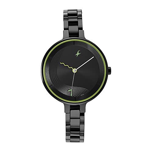 Fastrack Stunners Quartz Analog Black Dial Black Metal Strap Watch for Girls - NS6265NM01