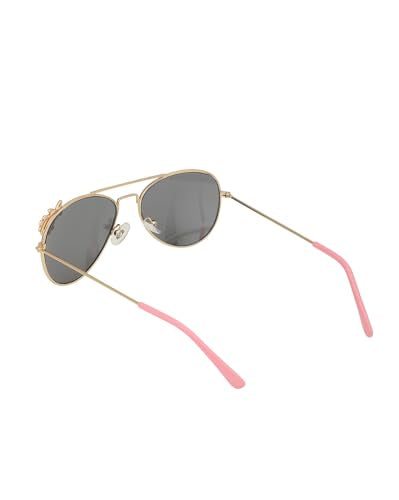 Carlton London Girls Grey Lens & Gold-Toned UV Protected Lens Aviator Sunglasses