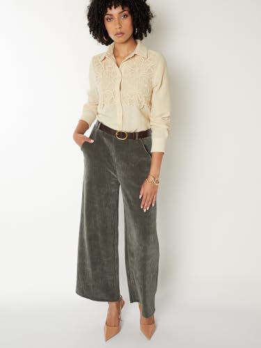 Max Women Embroidered Shirt(Beige_S)