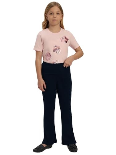 VERO MODA Girl Mid Rise Flared Navy Blue Pants