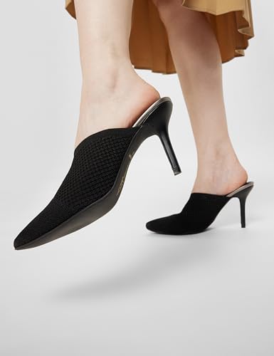 Catwalk Women Stylised Back Open Kitten Heels | For Women & Girls (BLACK,5 UK)