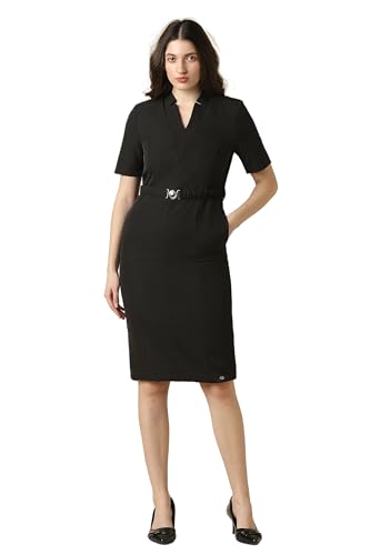 Women Black Solid Formal Dress