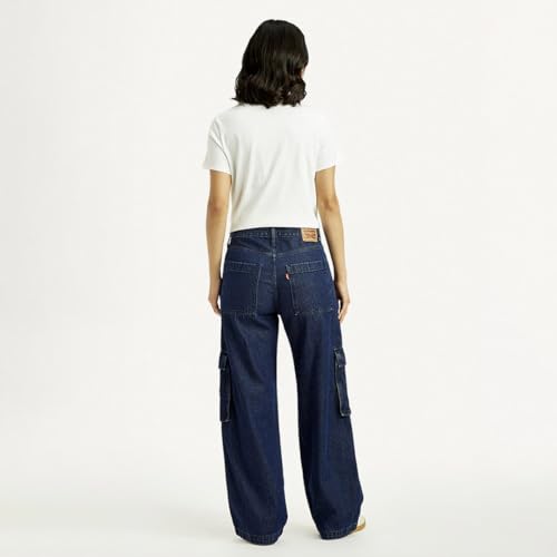 Levi’s Women's Dark Indigo Loose Fit Mid Rise Jeans, 2151, 2XL