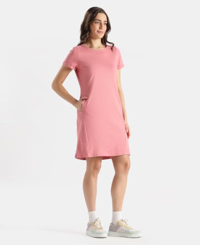 Jockey A195 Women Super Combed Cotton Regular Fit Dress with Side Pockets_Brandied Apricot_XXL