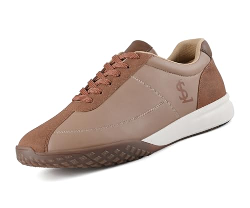 LOUIS STITCH Russet Tan and Beige Sneaker for Men | Comfortable Lace-Up Sneaker | LSP-SNK-AVI009-TNBG | UK-10