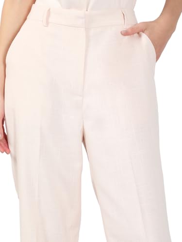 VERO MODA Women's Straight Fit High-Rise Pink Pants