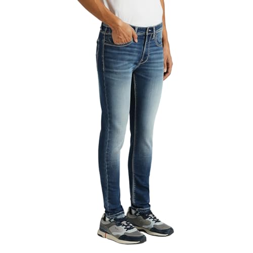 Pepe Jeans Men's Skinny Jeans (PM207867J671_MED Used_Mid Indigo Blue