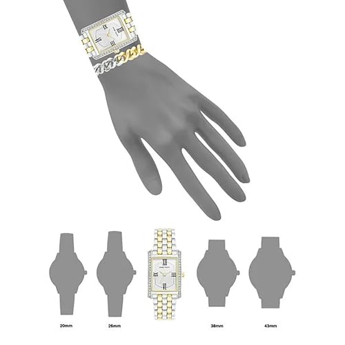 Anne Klein Quartz Analog White Dial Two Toned Silver & Gold Metal Strap Watch for Women - NEAKB3991TTST