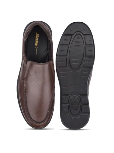 Bata Men Formal Slip On Shoes - Brown (6Uk)